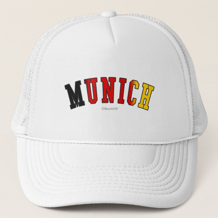 Munich in Germany National Flag Colors Mesh Hat