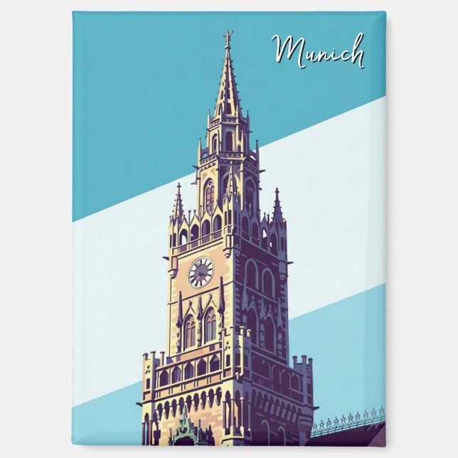 Munich Marienplatz Germany Magnet (Front)