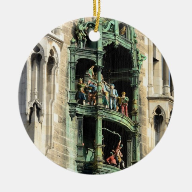 munich neues rathaus glockenspiel ceramic ornament (Front)