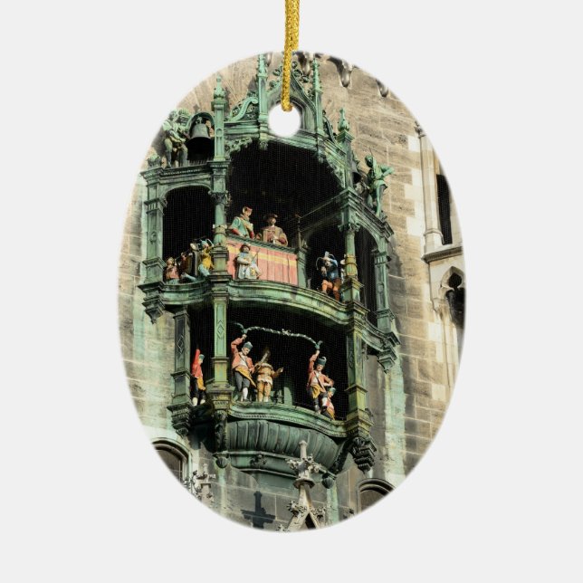 munich neues rathaus glockenspiel ceramic ornament (Front)