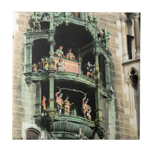 munich neues rathaus glockenspiel ceramic tile (Front)