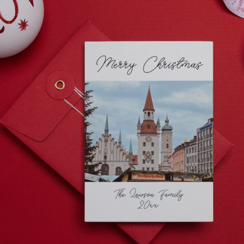 Munich Personalize Christmas Market Germany  Postcard