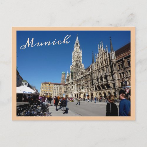 Munich Square Marienplatz Postcard