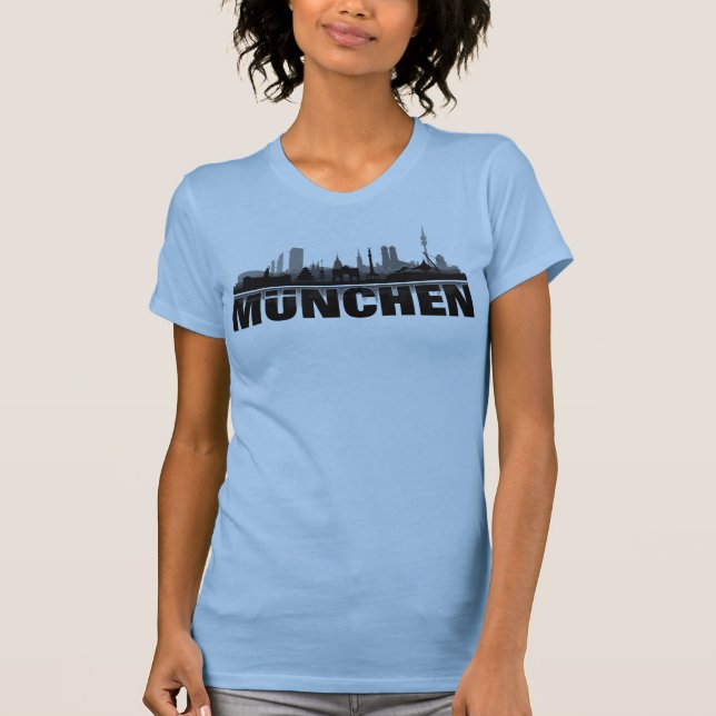 Munich Stadt Skyline - TShirt / Pullover (Front)
