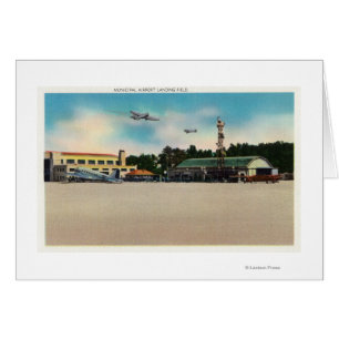 Municipal Airport Landing Field Scene Cards