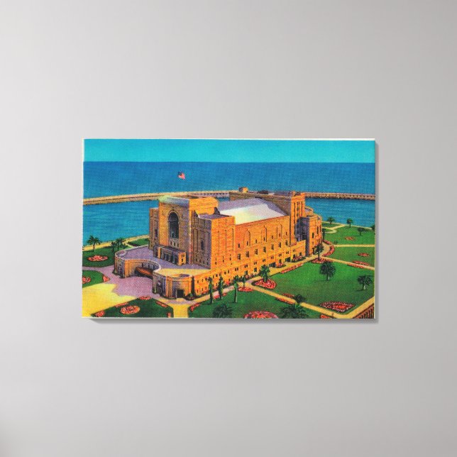 Municipal Auditorium at Long Beach, California Canvas Print (Front)