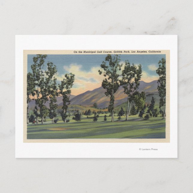 Municipal Golf Course in Griffith Park Postcard (Front)