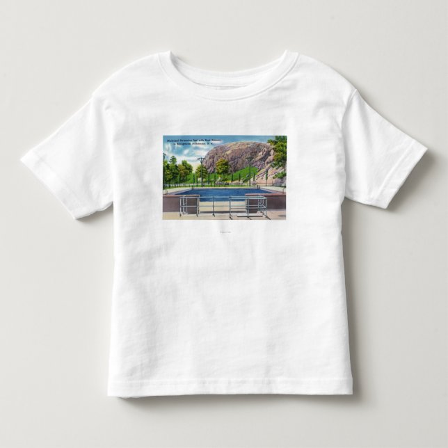 Municipal Pool View of Rock Rimmon Toddler T-shirt (Front)