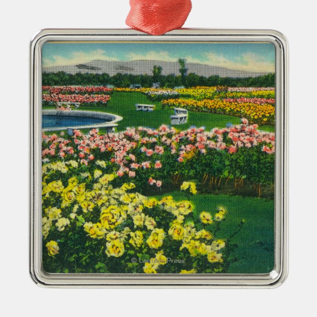 Municipal Rose Garden in Santa Clara County Metal Ornament (Front)