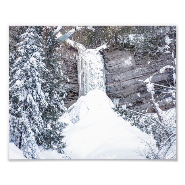 Munising Falls Froze Over - Upper Michigan Photo Print (Front)