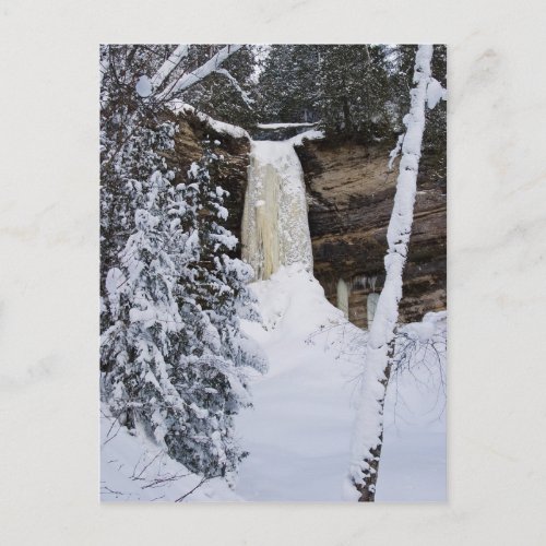 Munising Falls In Winter_postcardcopy Postcard