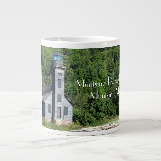 Munising Lighthouse Giant Coffee Mug (Front)