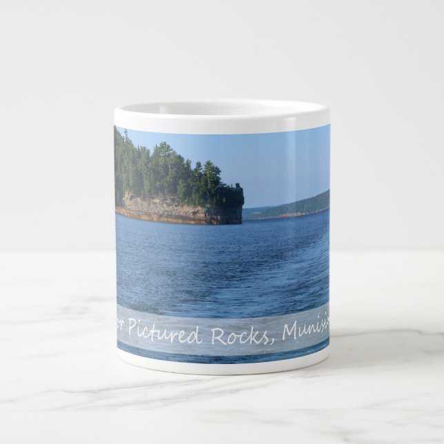 Munising Michigan Giant Coffee Mug (Front)