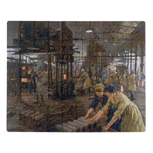 Munitions Girls 1918 at Factory World War 1 Jigsaw Puzzle