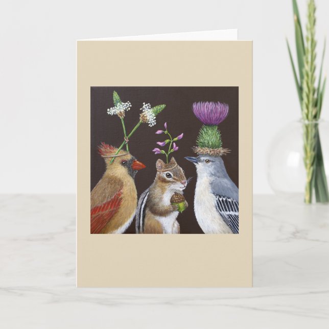 Munk in the Middle greeting card (Front)