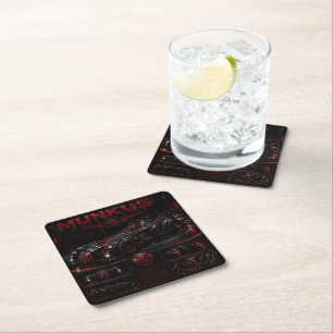 munkus automotive drinks coaster/kitchen/bar/ square paper coaster