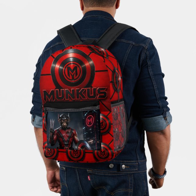 munkus backpack/travel backpack/superheroes printed backpack (Insitu (Model))