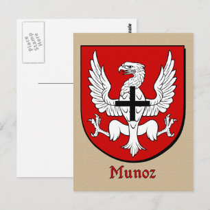 Munoz Ancestral Heraldic Shield Postcard