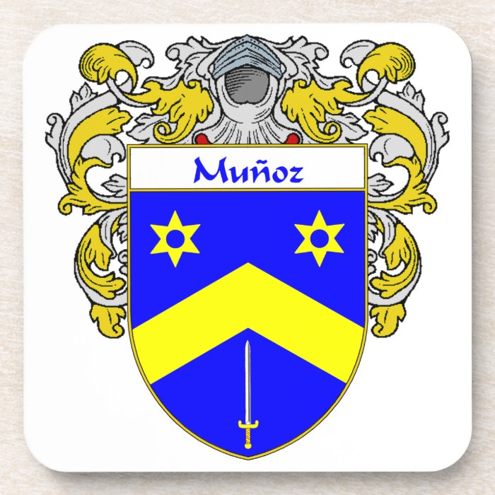 Munoz Coat of Arms/Family Crest Drink Coaster