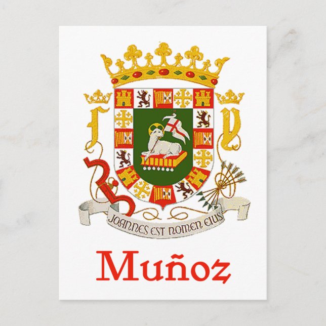 Munoz Shield of Puerto Rico Postcard (Front)