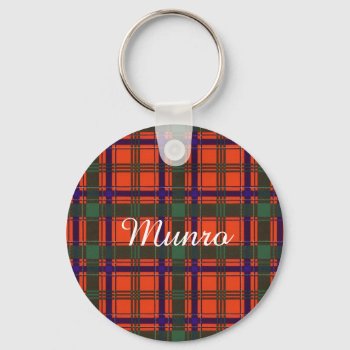 Munro Clan Plaid Scottish Tartan Keychain by TheTartanShop at Zazzle