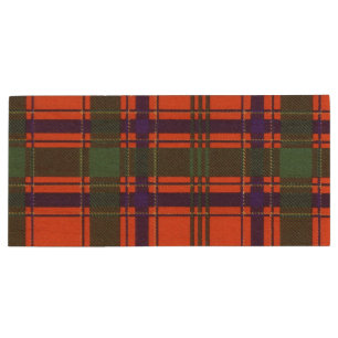 Munro clan Plaid Scottish tartan Wood Flash Drive