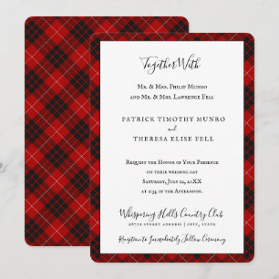 Munro Clan Tartan as in Vestiarium Scoticum Invitation