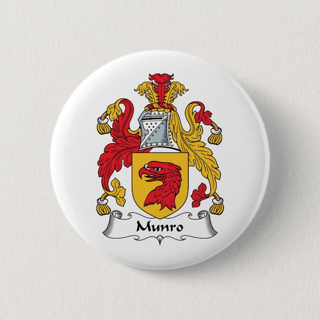Munro Family Crest Pinback Button (Front)