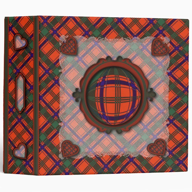 Munro Scottish clan tartan - Plaid 3 Ring Binder (Front/Spine)