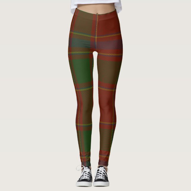 Munro Tartan Clan Plaid Leggings (Front)