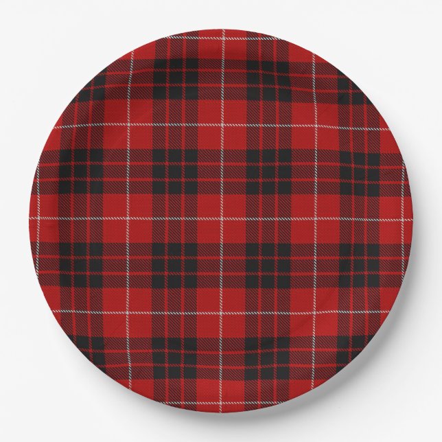 Munro Tartan Paper Plates (Front)