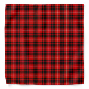 Munro tartan red black plaid bandana