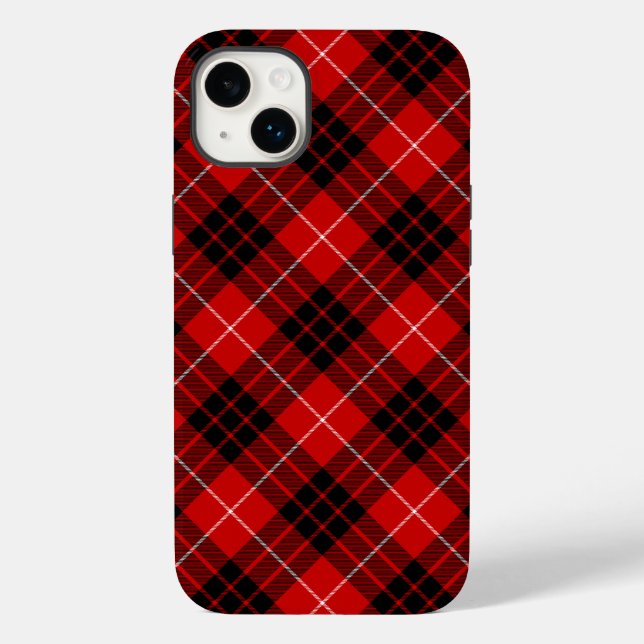 Munro tartan red black plaid Case-Mate iPhone case (Back)
