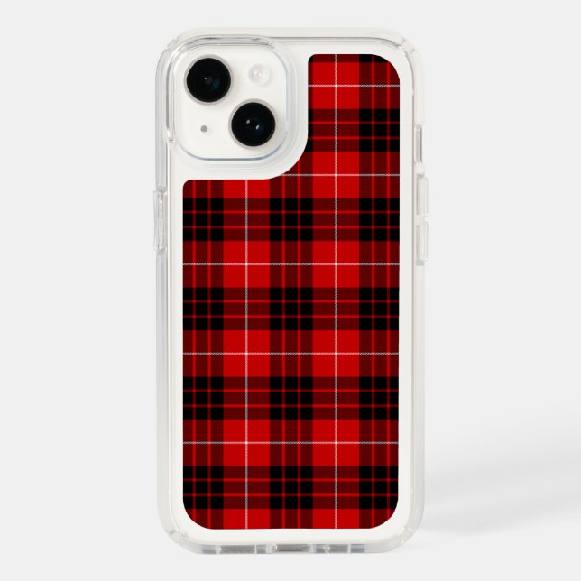 Munro tartan red black plaid speck iPhone case (Front)
