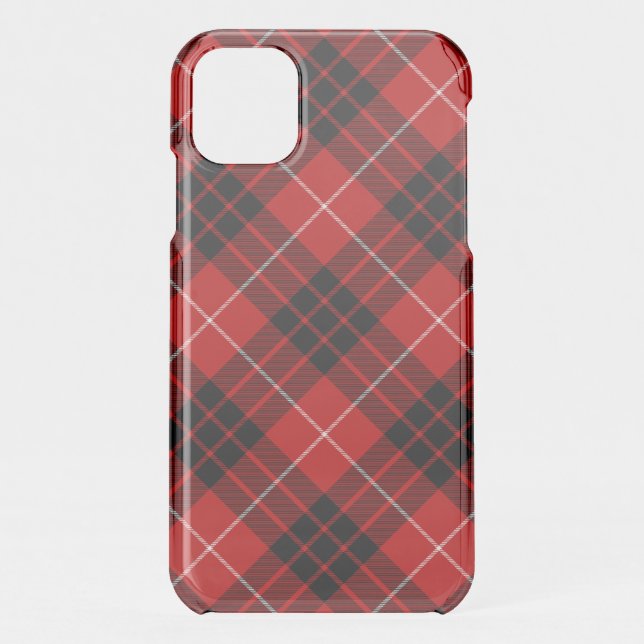 Munro tartan red black plaid uncommon iPhone case (Back)