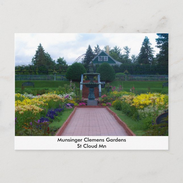 Munsinger Clemens Gardens Postcard (Front)