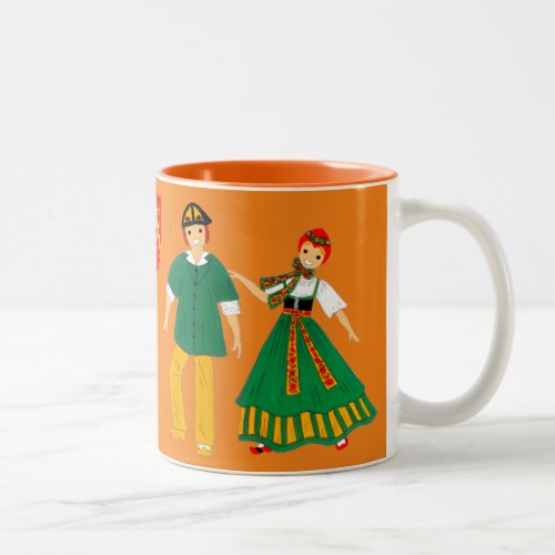 Munster Costume Alsace France Two_Tone Coffee Mug