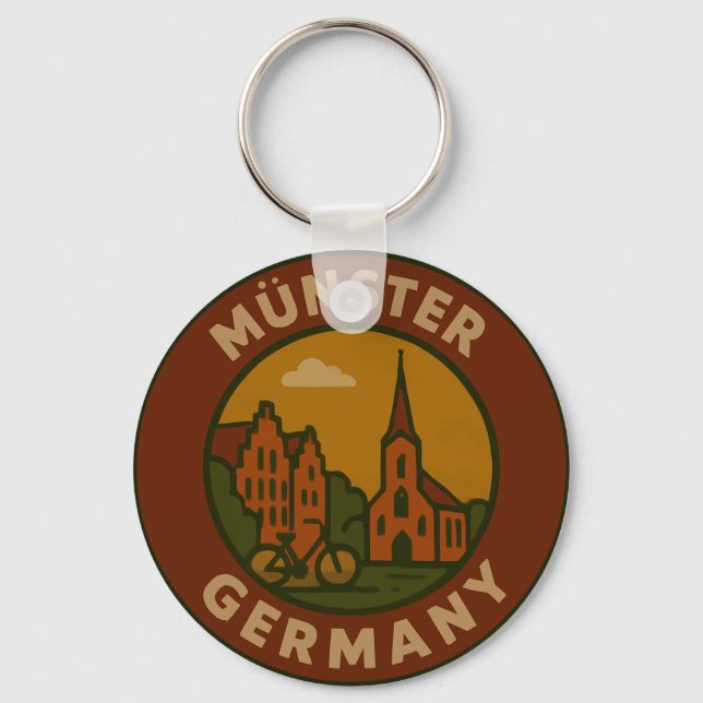 Münster Germany City Art Keychain (Front)