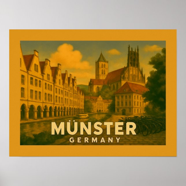 Münster Germany City Art Poster (Front)