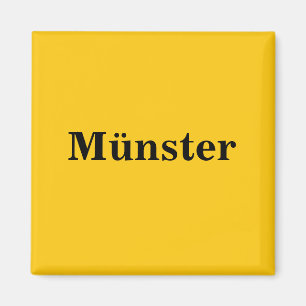 Münster Magnet Schild Gold Gleb