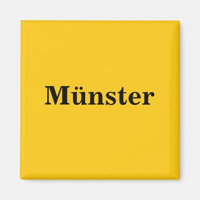 Münster Magnet Schild Gold Gleb (Front)