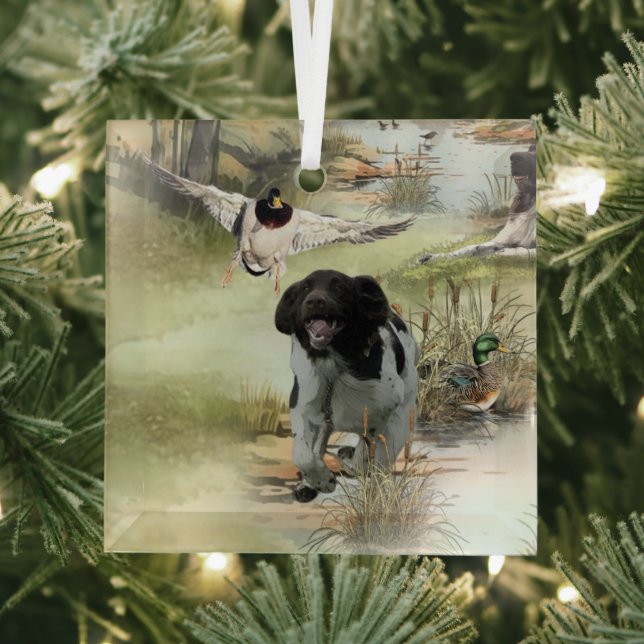  Munsterlander  Glass Ornament (Insitu)