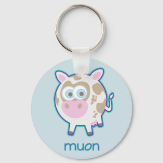 Muon Particle Cow Keychain