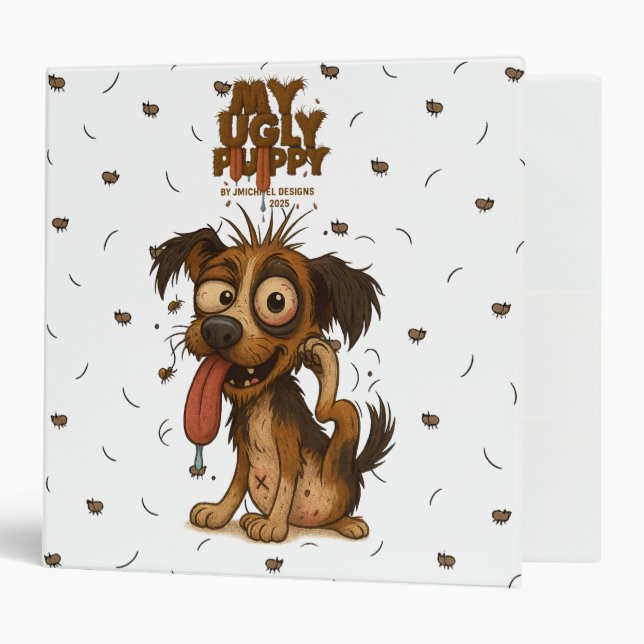 MUP™ The Fleabags™ Beagle 3 Ring Binder (Front/Inside)