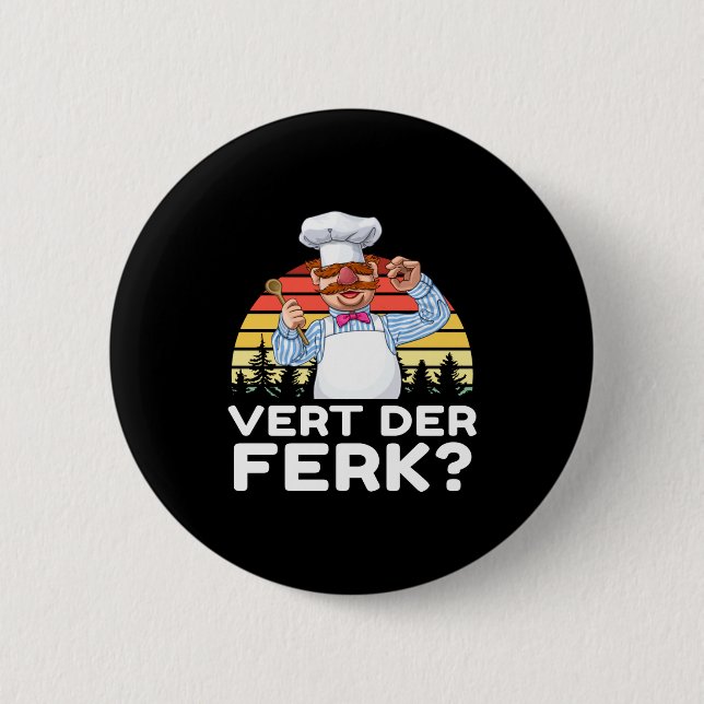 Muppet Show Swedish Chef Expletive New Funny Stic  Button (Front)