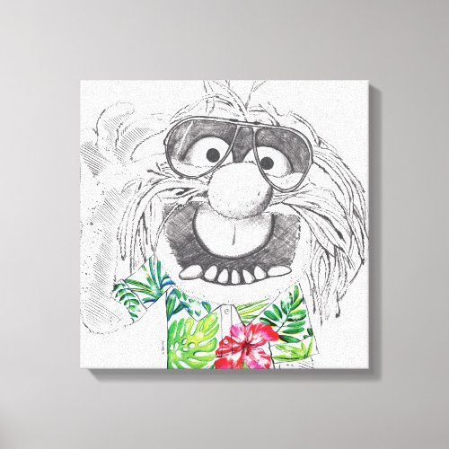Muppets  Animal In A Hawaiian Shirt 6 Canvas Print