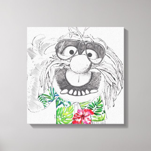 Muppets | Animal In A Hawaiian Shirt 6 Canvas Print (Front)