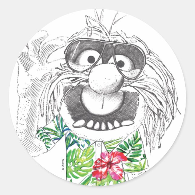 Muppets | Animal In A Hawaiian Shirt Classic Round Sticker (Front)