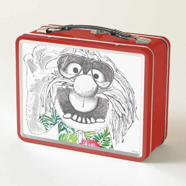 Muppets | Animal In A Hawaiian Shirt Metal Lunch Box (Back)