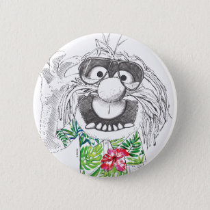 Muppets   Animal In A Hawaiian Shirt Pinback Button